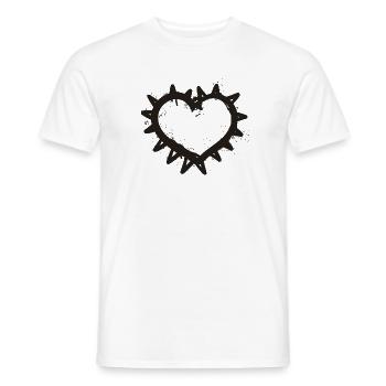 Herz Schatz Lieblingsmensch Ich liebe Dich - Männer T-Shirt - Weiß - Vorne - AI Model Male 178 dark (178cm)