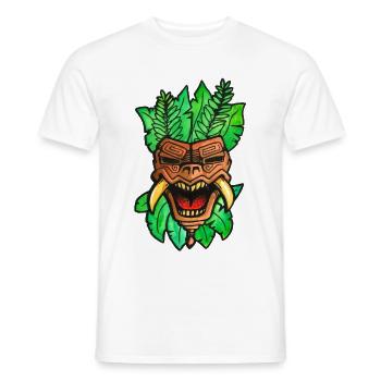 Inca mask - Men's T-Shirt - white - Front - AI Model Male 178 dark (178cm)