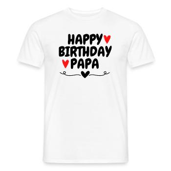 Happy Birthday Papa Birthday Favorite Person - Men's T-Shirt - white - Front - AI Model Male 178 dark (178cm)