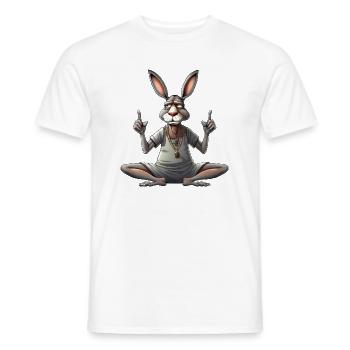 Yoga Esel - Männer T-Shirt - Weiß - Vorne - AI Model Male 178 dark (178cm)