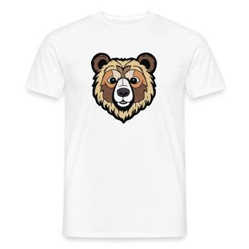 Cartoon Comic Bären Mascot - Männer T-Shirt - Weiß - Vorne - AI Model Male 178 dark (178cm)
