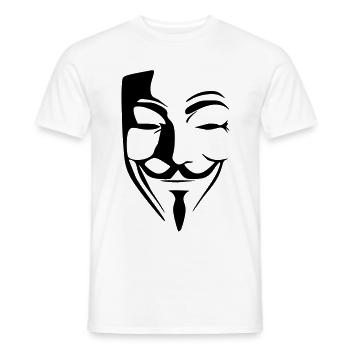 anonymous - Männer T-Shirt - Weiß - Vorne - AI Model Male 178 dark (178cm)
