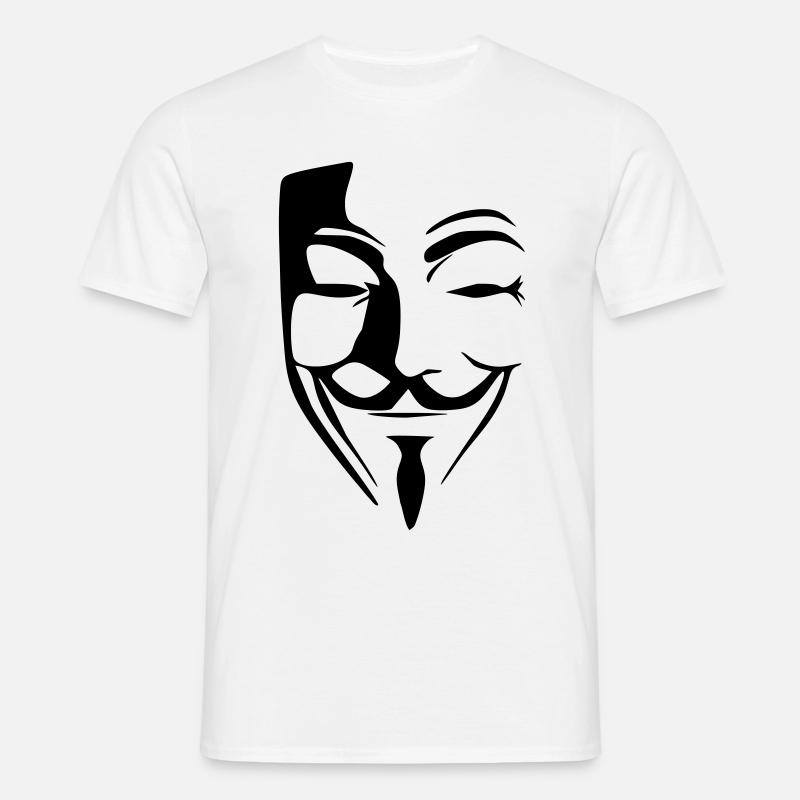 anonymous - Männer T-Shirt - Weiß
