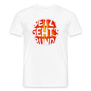 Jetzt gehts rund 3D - Männer T-Shirt - Weiß - Vorne - AI Model Male 178 dark (178cm)