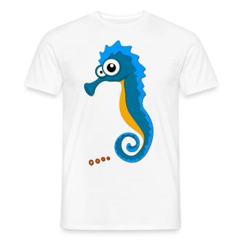 Hippocampe hippocampe - T-shirt homme - blanc - Devant - AI Model Male 178 dark (178cm)