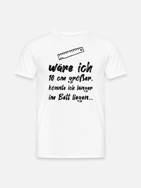 Bett tshirt, schwarz - Männer T-Shirt - Weiß