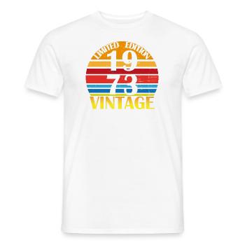 vintage 1973 - T-shirt homme - blanc - Devant - AI Model Male 178 dark (178cm)
