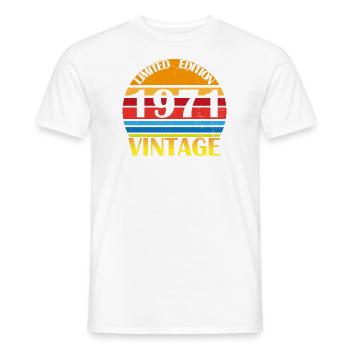 Vintage 1971 - T-shirt homme - blanc - Devant - AI Model Male 178 dark (178cm)