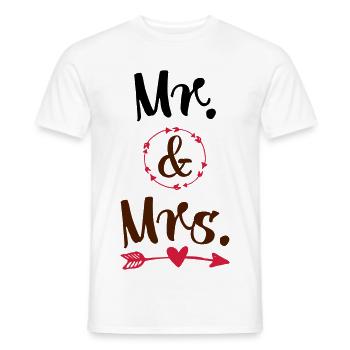wedding - Men's T-Shirt - white - Front - AI Model Male 178 dark (178cm)