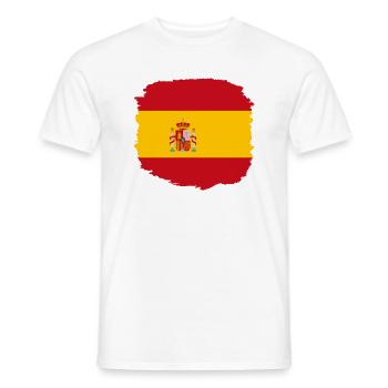 Spanien Flagge Vintage Spanische Fahne Used Look - Männer T-Shirt - Weiß - Vorne - AI Model Male 178 dark (178cm)