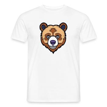 Cartoon Comic Bären Mascot - Männer T-Shirt - Weiß - Vorne - AI Model Male 178 dark (178cm)