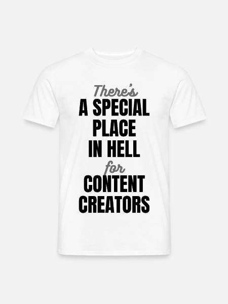 Special Place in Hell - Funny Creator Quote - Dark - Men's T-Shirt - white