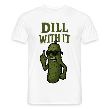 Aneth avec son illustration de cornichon drôle - T-shirt homme - blanc - Devant - AI Model Male 178 dark (178cm)