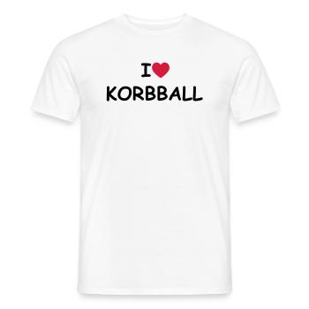I love/heart Korbball - Männer T-Shirt - Weiß - Vorne - AI Model Male 178 dark (178cm)