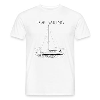 SAILING YACHT TOP SAILING - Men's T-Shirt - white - Front - AI Model Male 178 dark (178cm)