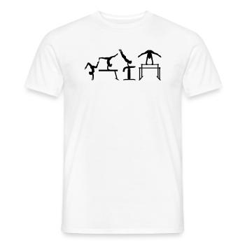 Gymnastique - T-shirt homme - blanc - Devant - AI Model Male 178 dark (178cm)