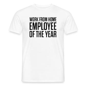 Work From Home Employee Of The Year - Men's T-Shirt - white - Front - AI Model Male 178 dark (178cm)