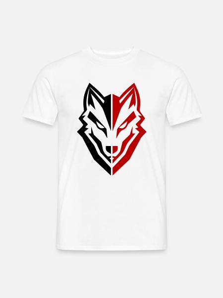 Wolf Symbol - Männer T-Shirt - Weiß
