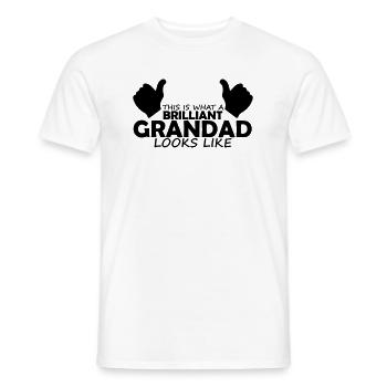 brilliant grandad - Men's T-Shirt - white - Front - AI Model Male 178 dark (178cm)