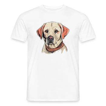 Labrador - T-shirt homme - blanc - Devant - AI Model Male 178 dark (178cm)