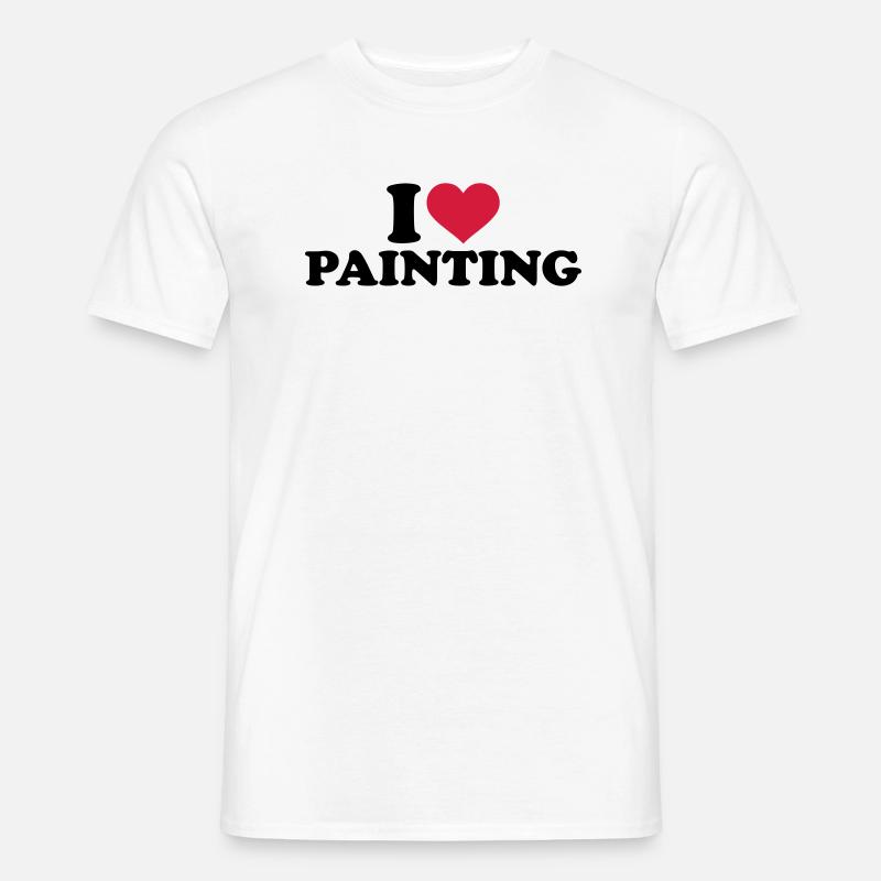 Malen - Männer T-Shirt - Weiß