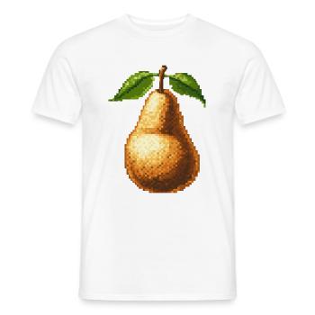 Birne Pixel Gamer - Männer T-Shirt - Weiß - Vorne - AI Model Male 178 dark (178cm)