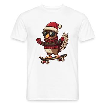 Dinde Noël drôle - T-shirt homme - blanc - Devant - AI Model Male 178 dark (178cm)