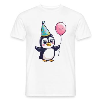 Pinguin Geburtstag Baby - Männer T-Shirt - Weiß - Vorne - AI Model Male 178 dark (178cm)