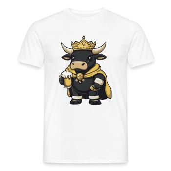 Bull Beer Drôle - T-shirt homme - blanc - Devant - AI Model Male 178 dark (178cm)