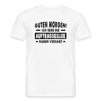 Auftragskiller-black - Männer T-Shirt - Weiß - Vorne - AI Model Male 178 dark (178cm)