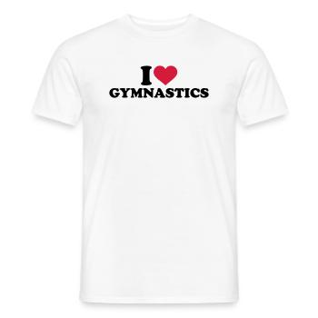 I love Gymnastics - T-shirt homme - blanc - Devant - AI Model Male 178 dark (178cm)