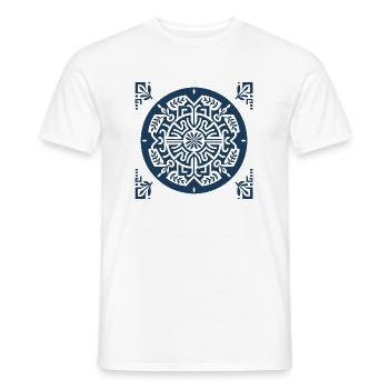Ancient Greek Mandala 2 - Men's T-Shirt - white - Front - AI Model Male 178 dark (178cm)
