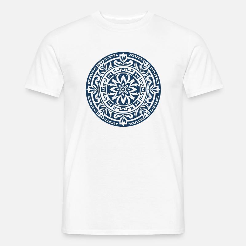 Altgriechisches Mandala 1 - Männer T-Shirt - Weiß