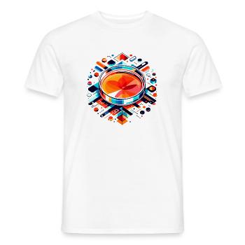 Boîte de Pétri abstraite : Conception scientifique artistique - T-shirt homme - blanc - Devant - AI Model Male 178 dark (178cm)