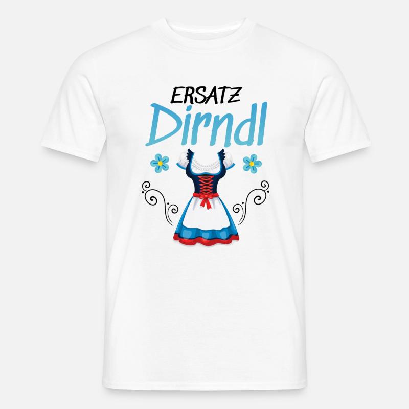 Dirndl Ersatz - Männer T-Shirt - Weiß