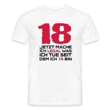 18 Jahre Geburtstags T-Shirt's, Jetzt mache ich - Männer T-Shirt - Weiß - Vorne - AI Model Male 178 dark (178cm)