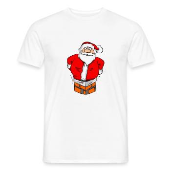 Drôle de Noël Tshirt hommes femmes enfants - T-shirt homme - blanc - Devant - AI Model Male 178 dark (178cm)