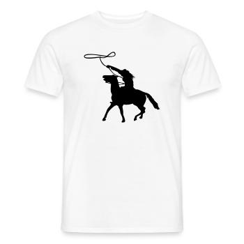 Cowboy - T-shirt homme - blanc - Devant - AI Model Male 178 dark (178cm)
