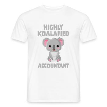 Comptable hautement koalafié - T-shirt homme - blanc - Devant - AI Model Male 178 dark (178cm)