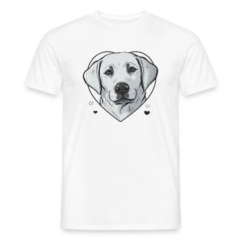 Labrador Heart - Men's T-Shirt - white - Front - AI Model Male 178 dark (178cm)