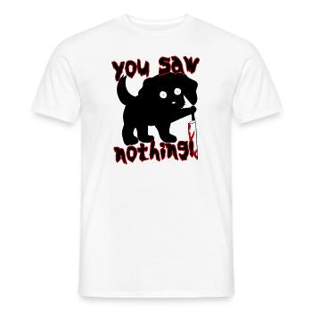 Lustiges Halloween-Hundemesser gruselig gruseliger kawaii-Hund - Männer T-Shirt - Weiß - Vorne - AI Model Male 178 dark (178cm)