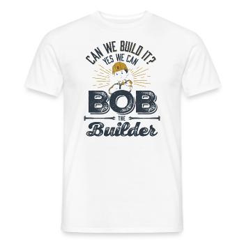 Bob Der Baumeister™ Retro Design Bob Mit Slogan - Männer T-Shirt - Weiß - Vorne - AI Model Male 178 dark (178cm)