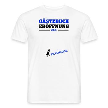 Gästebuch Eröffnung 2025 Firma Geschäftseröffnung - Männer T-Shirt - Weiß - Vorne - AI Model Male 178 dark (178cm)