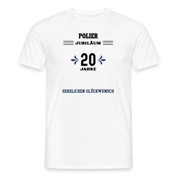 Polier 20 Jahre Jubiläum zwanzig jähriges Jubi - Männer T-Shirt - Weiß - Vorne - AI Model Male 178 dark (178cm)