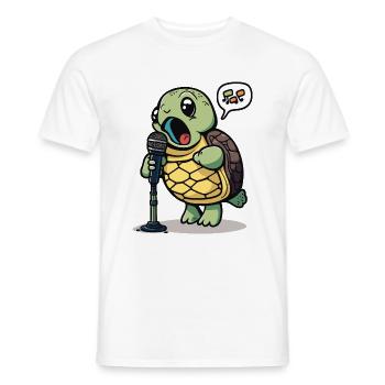 Jokester Turtle - Men's T-Shirt - white - Front - AI Model Male 178 dark (178cm)