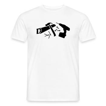 Tools - Men's T-Shirt - white - Front - AI Model Male 178 dark (178cm)