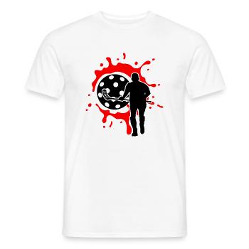 floorball unihockey floorballsaison bandy - Männer T-Shirt - Weiß - Vorne - AI Model Male 178 dark (178cm)
