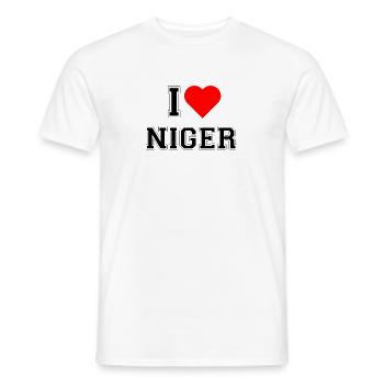 I love Niger - Men's T-Shirt - white - Front - AI Model Male 178 dark (178cm)