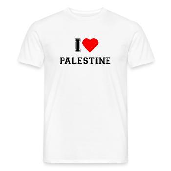 I love Palestine - Männer T-Shirt - Weiß - Vorne - AI Model Male 178 dark (178cm)