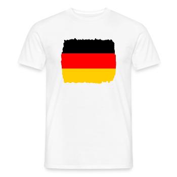Germany Flag German Flag Used Look Home - Men's T-Shirt - white - Front - AI Model Male 178 dark (178cm)